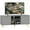 Grey, variant on HOMCOM TV Stand with 2 Open Shelves and 2 Cabinets for 55 Inch TV, Black