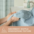 thumbnail image 5 of TOWN & COUNTRY EVERYDAY 4-Piece Textured Windowpane Bath Towel Set, 30"x58", 100% Cotton, Plush & Absorbent 550GSM, Aqua Blue, 5 of 8