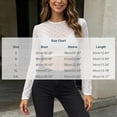 thumbnail image 3 of Crop Tops for Women Mesh Sheer Long Sleeve Crew Neck Top Breathable Going Out Party Layering White 2XL, 3 of 6
