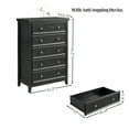 thumbnail image 4 of Modern Farmhouse 5 Drawer Dresser Chests, Dressers for Bedroom, Wood Rustic Tall Chest of Drawers Closet Organizer & Storage Clothes for Living Room, Hallway, 4 of 13