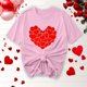 thumbnail image 5 of Camisetas de Manga Corta para Mujeres, Camiseta de Cuello Redondo Impresa de Moda, Primavera Y Verano Casual, 5 of 8