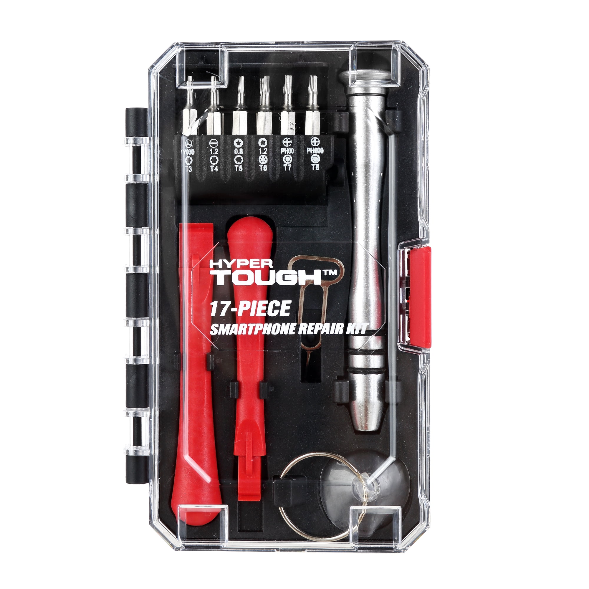 Hyper Tough 17-Piece Phone Repair Kit with Precision Screwdrivers for Cell Phones
