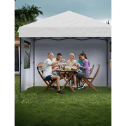 10 x 10 Pop Up Canopy Tent, Outdoor Pop Up Commercial Canopy with 4 Removable Sidewalls, Heavy Duty Commercial Instant Tent for Farmer Market, Craft Fair, Event, Vendor