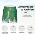 thumbnail image 5 of Gaeub Christmas Green Mens Swim Trunks Stretch Beach Shorts Quick Dry for Men Swim Shorts Swimwear with Pockets- Large, 5 of 9