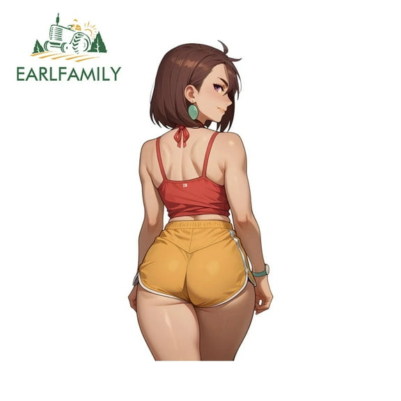 EARLFAMILY 5.1" Ayase Momo Anime Car Stickers Fashionable Humorous Waterproof JDM Decals Suitable for Motorcycle Rear Windshield Laptop