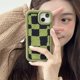 thumbnail image 2 of Funda de teléfono con tapa de felpa a cuadros irregulares para iPhone 14 Plus 11 12 13 Pro Max Poly XS Max, funda suave a prueba de golpes, soporte para almohadilla zhangmengya LED, 2 of 2