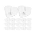 thumbnail image 1 of 30pcs Heart Shaped Tea Light Candle Cups With Wicks Clear Love Heart Candle Wax Tins Jars Cases For, 1 of 1