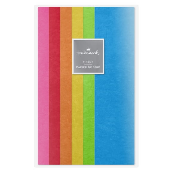 Hallmark 6-Pack Assorted Gift Wrap Tissue Paper (Rainbow Solids) 30 Sheets