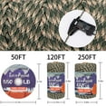 thumbnail image 4 of XKDOUS 550 Paracord 120ft Forest Camo Parachute Cord, 100% Nylon 7 Strand Inner Core Type III Tactical Paracord Rope, Outside Survival Gear for Bracelets, Lanyards, Handle Wraps, Camping & Hiking, 4 of 5