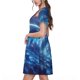 thumbnail image 2 of Easygdp Beautiful Ocean Dolphin para Vestido Transpirable de Mujer, Vestido Suelto de Manga Corta con Pliegues y Bolsillos para el Verano, 2 of 6