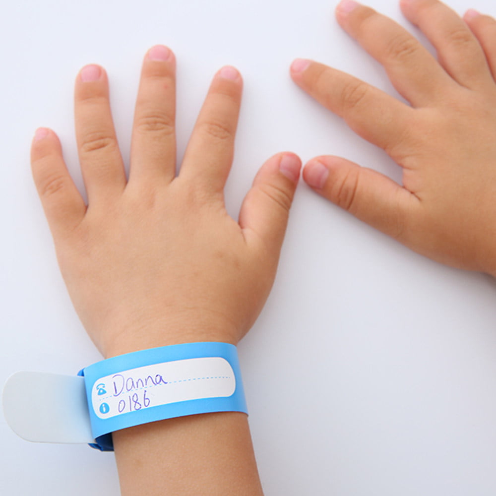Details about   25 Child travel ID bands keeps vital contact and medical information discreetly 