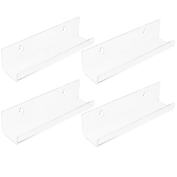 4pcs Registro de almacenamiento acrílico de registro acrílico montado en la pared soporte de pantalla acrílico