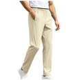 thumbnail image 4 of Akiihool Pants for Men Men's Relaxed Classic Fit Flat Front Pants Beige,XXXXXL, 4 of 8