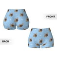 thumbnail image 3 of Sigee Brown French Bulldog Print Women's High Waist Workout Shorts - Squat Proof, Tummy Control, Yoga and Gym Activewear-XX-Large, 3 of 9