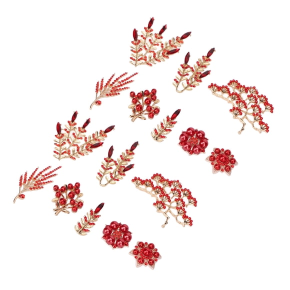Boutons Fleur de Perle, 16 Pcs Embellissements Diamant Perle Mariage DIY Boutons Fleur de Perle Pendentifs en Alliage Sortie Haute Intensité