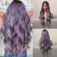 thumbnail image 1 of EASIHAIR Ombre marrón claro rubio platino largo ondulado parte media peluca de pelo Cosplay Natural resistente al calor peluca sintética para mujeres Tan Jianjun  unisex, 1 of 2