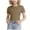 Brown, variant on Girls Summer Short Sleeve Tops Solid Sweet Lightweight Crew Neck Tee Shirts for Outdoor Use 5-16 Years