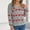 Gray, variant on Amidoa Sweater Tops for Women Long Sleeve Valentines Gray V-Neck Heart Collared Crochet Sweaters Womens Sweaters L