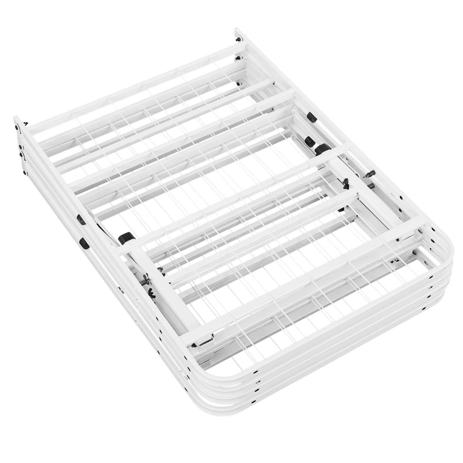 IdealBase 14" Foldable Full Bed Frame, Full Bed Frame – White
