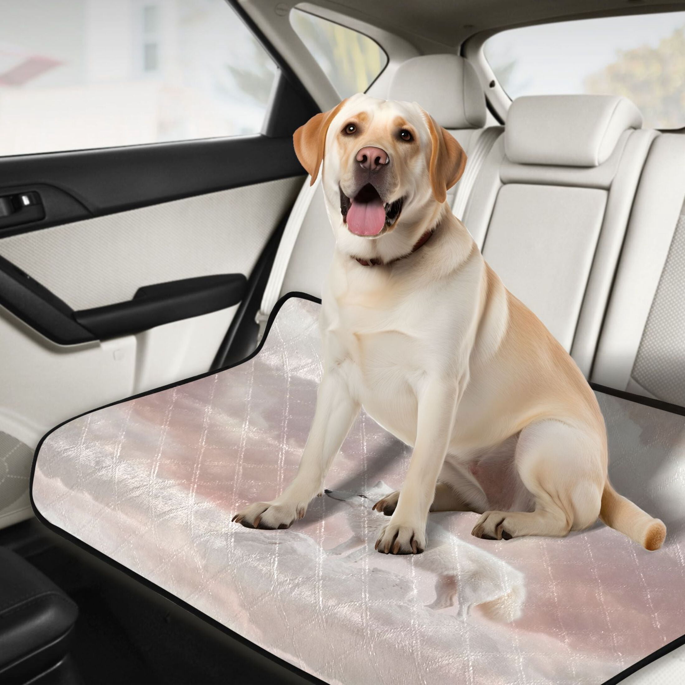 Washable Pet Pee Pads with Super Absorbent Reusable Training Pads for Dogs & Cats White Wolf on A Cloud