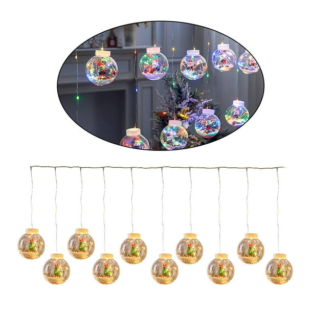 10 piezas lámpara LED decorativa de Navidad Colco Árbol de Navidad colorido Luz colgante de Navidad