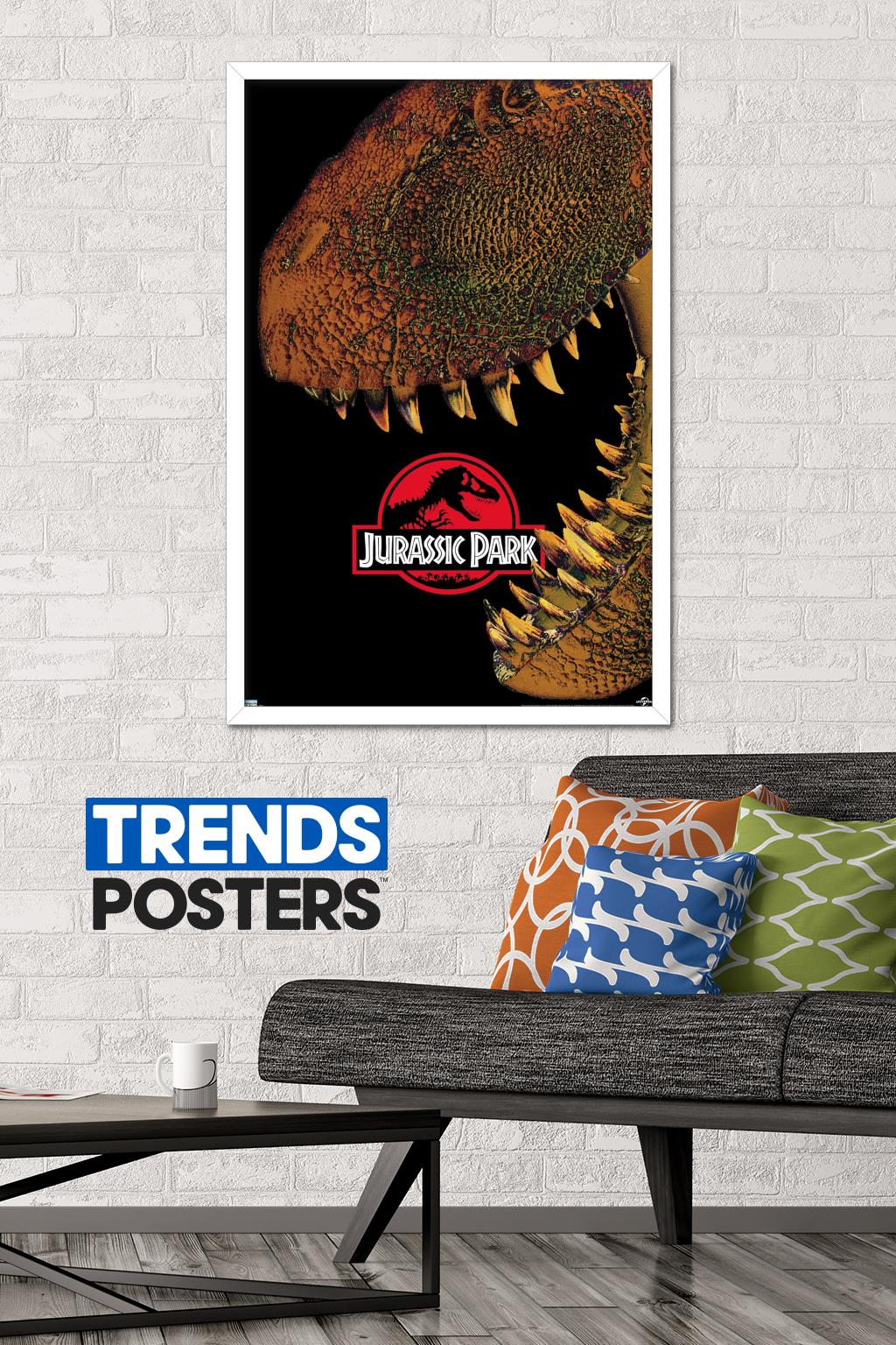 Jurassic Park - Bite Wall Poster, 22.375" x 34", Framed