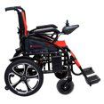 thumbnail image 3 of Fauteuil Roulant Électrique Médical Intelligent, Léger et Durable, Équipement Médical Multifonctionnel, Batterie Incluse - Cadre Noir Siège Rouge, 3 of 8