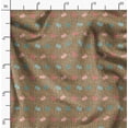 thumbnail image 2 of Soimoi Brown Rayon Fabric Rabbit Animal Print Fabric by the Yard 56 Inch Wide, 2 of 6