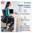 thumbnail image 2 of Foam Wedge Seat Cushion with Pommel, Bariatric 22" x 18" x 4" - 2" - Promotes Good Posture and Proper Hip Positioning - High Density Foam, Stretch Nylon Cover - Back, Tailbone, Coccyx Support, 2 of 4