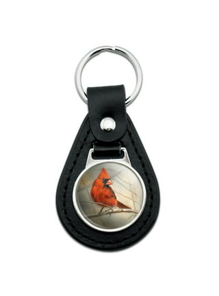 St Louis Cardinals Baseball Sports Keychain With Leather Tassel
