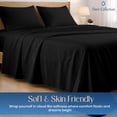 thumbnail image 4 of Dee's Collection 800 TC 4 Piece Sheet Set 15 Inch Deep pocket 100% Egyptian Cotton Twin-XL Size, Black Color, 4 of 6