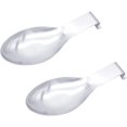 thumbnail image 1 of Set Of 2 Stainless Steel Spoon Rests For Kitchen And Tableware Silver, 1 of 3