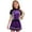 Purple, variant on TiaoBug Kids Girls Racer Fancy Dress Checkerboard Sequins Short Sleeve Leotard Dress Dance Party Summer Wear Red 12
