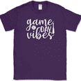 thumbnail image 1 of Game Day Vibes Baseball T-Shirt Funny Sports Game League Humor Text Tee - Purple, 2XL, 1 of 1