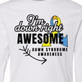 thumbnail image 4 of Inktastic Im Down Right Awesome Down Syndrome Awareness with Arrow Long Sleeve Youth T-Shirt, 4 of 5
