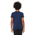 thumbnail image 2 of Bella Canvas Youth Short Sleeve Triblend Tee, S, Navy Triblend, 2 of 3
