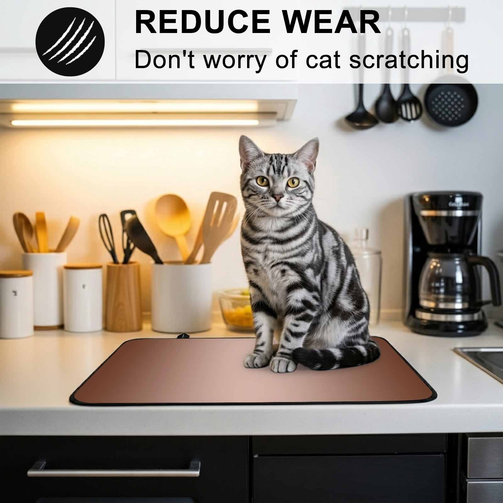 Chocolate Ombre Stove Top Cover for Electric Stove, Heat-proof & Non Slip Glass Top Stove Cover Protector, Modern Gradient Abstract Art Kitchen Flat Cooktop Rubber Mat 28.5x20.5 Inches