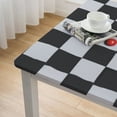 thumbnail image 4 of HAOXIT Black White Chess Board Square Grids Chess Boards Planes Abstract Waterproof Wipeable Table Cloth Cover Table Pad Cover for Dining Room Fitted Table 40*40, 4 of 7