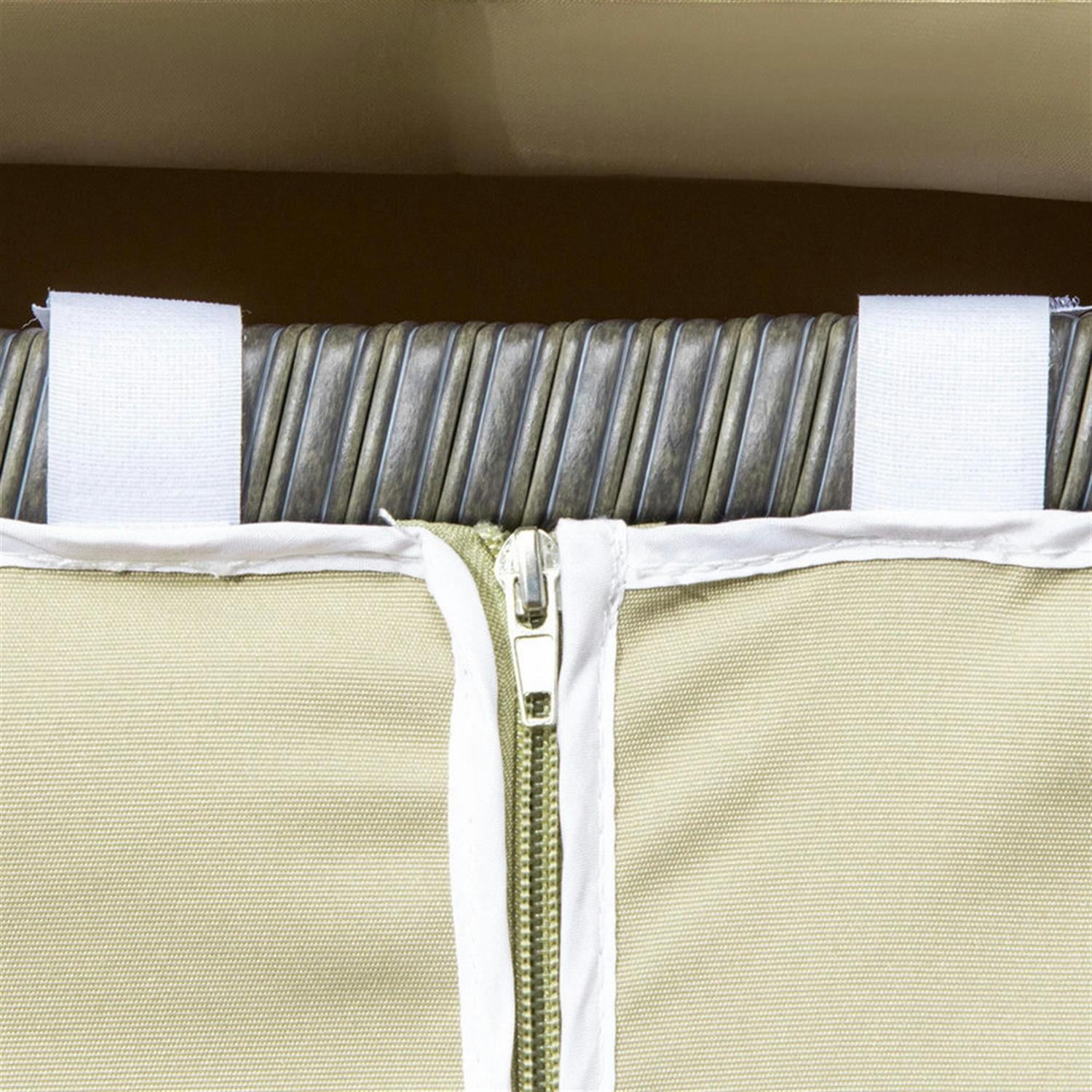 Demi Bonn 34" Outdoor Towel Caddy with Covered, Sturdy Shelf & Basket, Easy Roll PE Rattan Storage Rack for Poolside, Beach, Home Use, Beige