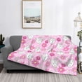 thumbnail image 2 of Fuzoiu Sunflower Rabbit Print Flannel Blanket,Throw Blanket,Flannel Home Decor,Fleece Bed Blankets,Cozy Soft Blanket for Bed, Sofa, Camping, and Travel-50"x40", 2 of 6