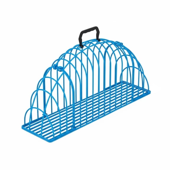 Cat Grooming Cage Carrier Bathing Enclosure Nail Trimming Holder with Reinforced Frame Portable for Vet Visits Travel Home Blue S