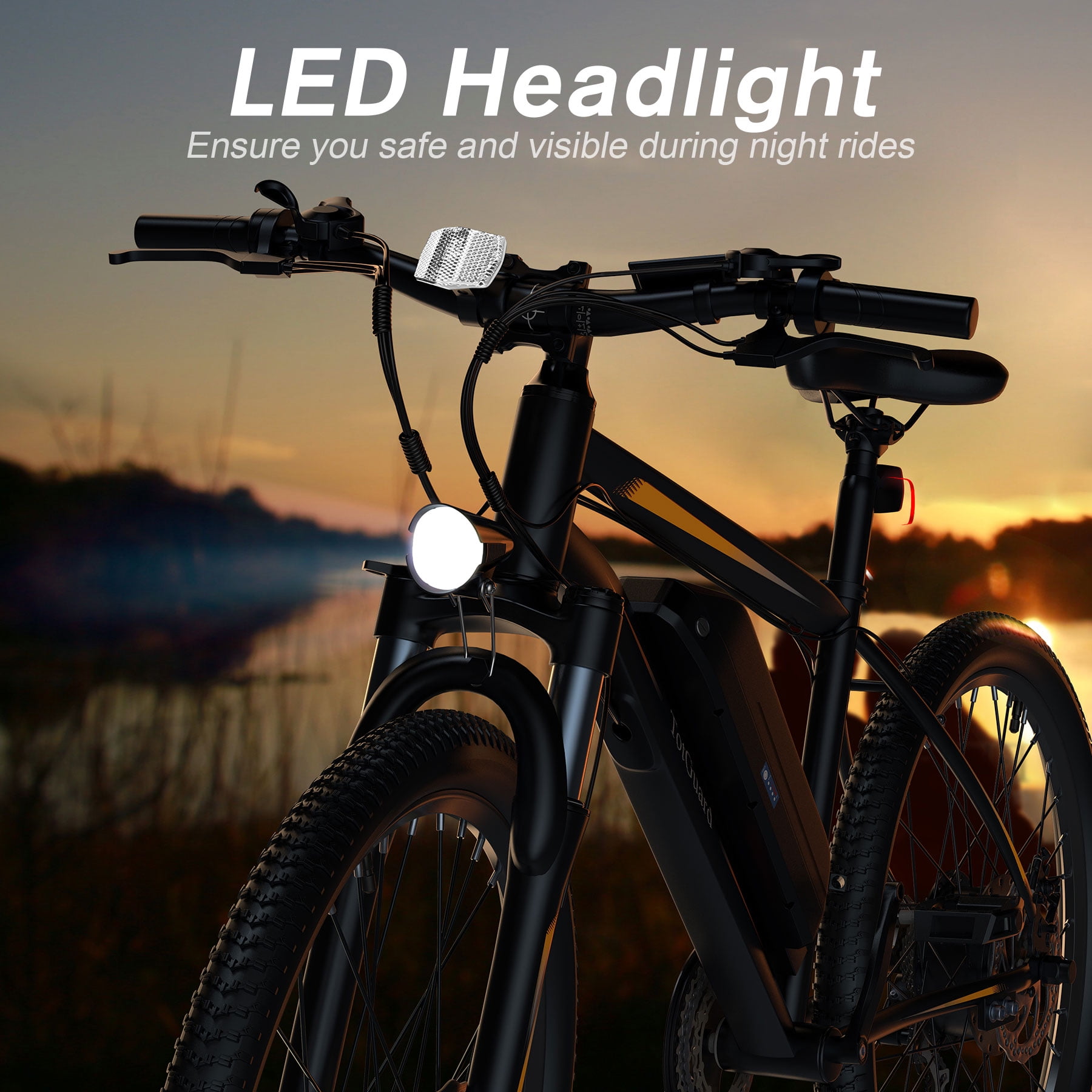 TotGuard Electric Bike for Adults, 26" Ebike 350W Adult Electric Bicycles, Electric Mountain Bike with 36V 10.4Ah Battery, Suspension Fork, Shimano 21 Speed Gears