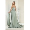 thumbnail image 6 of Women's May Queen evening elegant Dress Straight Across Mermaid Gown MQ2156 Sage Green 8, 6 of 8