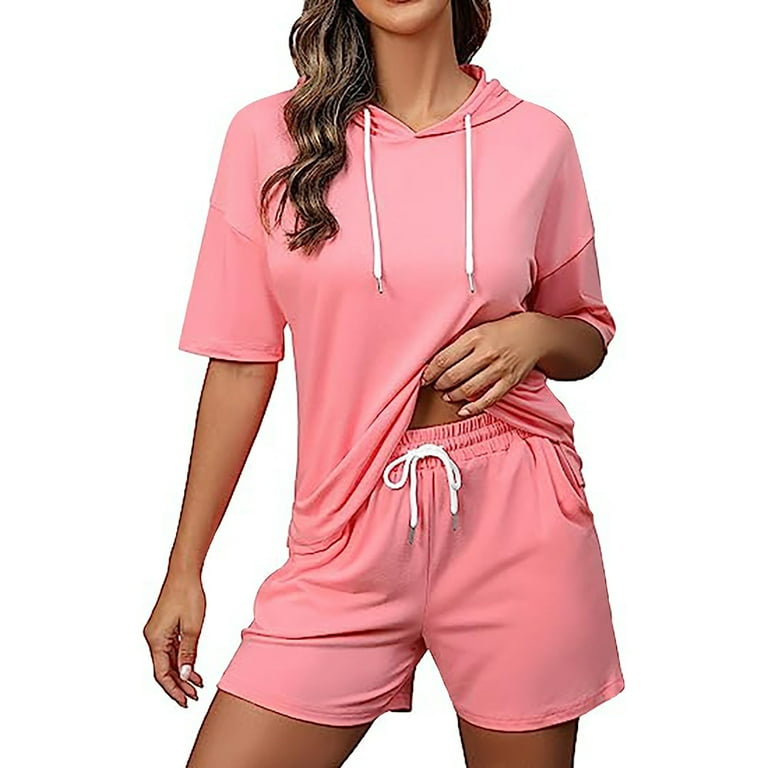Maean Women's Two Piece Outfits Shorts Sets Summer Sweatsuit Sets