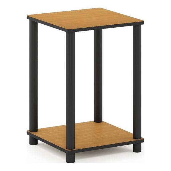Pemberly Row Turn-N-Tube Haydn End Table in Light Cherry/Black