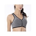 thumbnail image 5 of Women Pure Color Plus Size Ultra-thin Large Bra Sports Bra Front Zipper Full Cup Padded Tops, 5 of 7