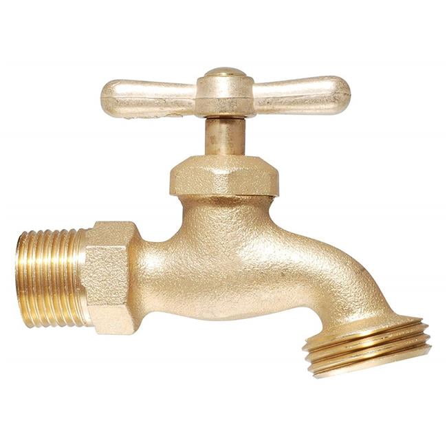 Homewerks Faucet 207503 Hose Bibb 0.5 in. Mip x 0.75 in. Hose Brass