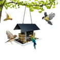 thumbnail image 7 of Solar Bird Feeders House for Outdoors Hanging, Large Capacity Metal Wild Bird Feeder Squirrel Proof for Outside, Cardinal Birdfeeder Birdhouses Gift for Bird Lovers, 7 of 7