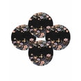 thumbnail image 7 of 15 Inch Round Placemats Set of 4, Black Spring Floral Non Slip Heat Insulation PP Table Mats, Elegant Flowers Farmhouse Botanical Washable Place Mats for Kitchen Dining Party Table Decor, 7 of 7