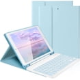 thumbnail image 1 of KOMI Wireless Keyboard Case with Mouse for iPad 10.2" 9th 8th 7th Generation, Detachable Bluetooth Keyboard with Pencil Holder for iPad 10.2 Inch, 1 of 5